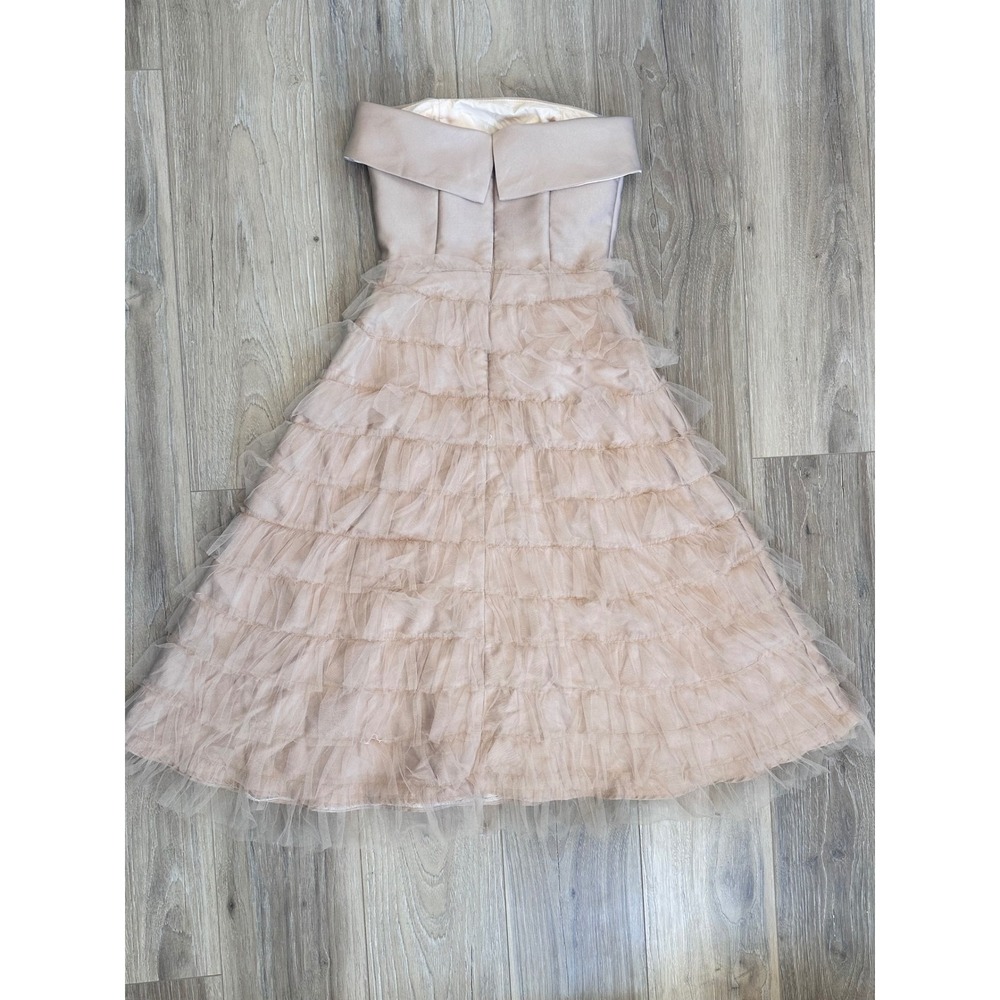 Tiered Tulle Satin Dress Coquette Balletcore Romantic Modern Vintage Fairy